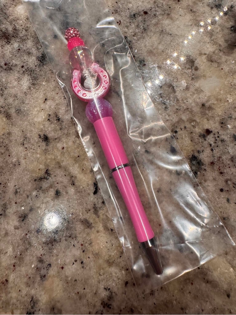 Hand Crafted Pink and Purple Decorative Ballpoint Pen